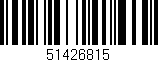 Código de barras (EAN, GTIN, SKU, ISBN): '51426815'