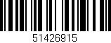 Código de barras (EAN, GTIN, SKU, ISBN): '51426915'