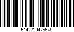 Código de barras (EAN, GTIN, SKU, ISBN): '5142729475549'