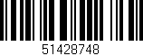 Código de barras (EAN, GTIN, SKU, ISBN): '51428748'