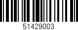 Código de barras (EAN, GTIN, SKU, ISBN): '51429003'