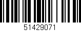 Código de barras (EAN, GTIN, SKU, ISBN): '51429071'