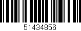 Código de barras (EAN, GTIN, SKU, ISBN): '51434856'