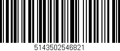 Código de barras (EAN, GTIN, SKU, ISBN): '5143502546821'