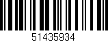 Código de barras (EAN, GTIN, SKU, ISBN): '51435934'