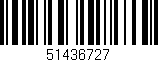 Código de barras (EAN, GTIN, SKU, ISBN): '51436727'