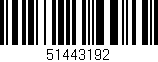Código de barras (EAN, GTIN, SKU, ISBN): '51443192'