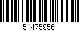 Código de barras (EAN, GTIN, SKU, ISBN): '51475956'