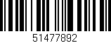 Código de barras (EAN, GTIN, SKU, ISBN): '51477892'
