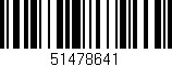 Código de barras (EAN, GTIN, SKU, ISBN): '51478641'