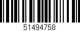 Código de barras (EAN, GTIN, SKU, ISBN): '51494758'