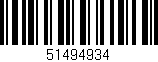 Código de barras (EAN, GTIN, SKU, ISBN): '51494934'