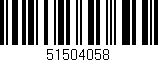 Código de barras (EAN, GTIN, SKU, ISBN): '51504058'