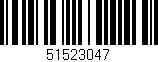 Código de barras (EAN, GTIN, SKU, ISBN): '51523047'