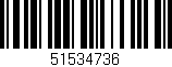 Código de barras (EAN, GTIN, SKU, ISBN): '51534736'