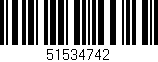 Código de barras (EAN, GTIN, SKU, ISBN): '51534742'