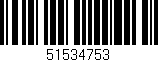Código de barras (EAN, GTIN, SKU, ISBN): '51534753'