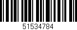 Código de barras (EAN, GTIN, SKU, ISBN): '51534784'