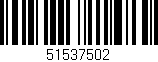 Código de barras (EAN, GTIN, SKU, ISBN): '51537502'