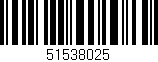 Código de barras (EAN, GTIN, SKU, ISBN): '51538025'
