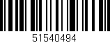 Código de barras (EAN, GTIN, SKU, ISBN): '51540494'