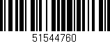 Código de barras (EAN, GTIN, SKU, ISBN): '51544760'
