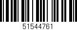 Código de barras (EAN, GTIN, SKU, ISBN): '51544761'
