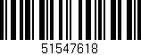 Código de barras (EAN, GTIN, SKU, ISBN): '51547618'