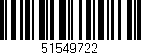 Código de barras (EAN, GTIN, SKU, ISBN): '51549722'