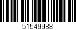 Código de barras (EAN, GTIN, SKU, ISBN): '51549988'