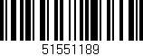 Código de barras (EAN, GTIN, SKU, ISBN): '51551189'