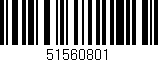 Código de barras (EAN, GTIN, SKU, ISBN): '51560801'