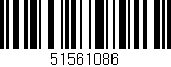 Código de barras (EAN, GTIN, SKU, ISBN): '51561086'