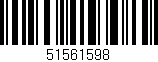 Código de barras (EAN, GTIN, SKU, ISBN): '51561598'