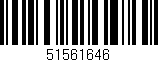 Código de barras (EAN, GTIN, SKU, ISBN): '51561646'