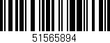 Código de barras (EAN, GTIN, SKU, ISBN): '51565894'