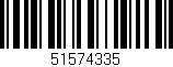 Código de barras (EAN, GTIN, SKU, ISBN): '51574335'
