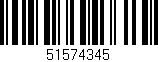 Código de barras (EAN, GTIN, SKU, ISBN): '51574345'