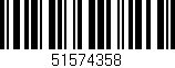Código de barras (EAN, GTIN, SKU, ISBN): '51574358'