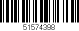 Código de barras (EAN, GTIN, SKU, ISBN): '51574398'