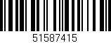 Código de barras (EAN, GTIN, SKU, ISBN): '51587415'