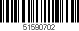 Código de barras (EAN, GTIN, SKU, ISBN): '51590702'