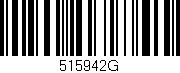 Código de barras (EAN, GTIN, SKU, ISBN): '515942G'