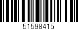 Código de barras (EAN, GTIN, SKU, ISBN): '51598415'