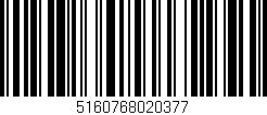 Código de barras (EAN, GTIN, SKU, ISBN): '5160768020377'