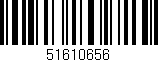 Código de barras (EAN, GTIN, SKU, ISBN): '51610656'