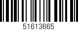 Código de barras (EAN, GTIN, SKU, ISBN): '51613665'