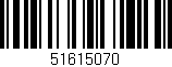 Código de barras (EAN, GTIN, SKU, ISBN): '51615070'