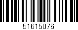 Código de barras (EAN, GTIN, SKU, ISBN): '51615076'