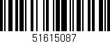 Código de barras (EAN, GTIN, SKU, ISBN): '51615087'